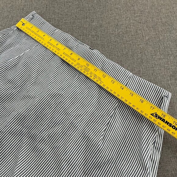 Lane Bryant Straight Pencil Skirt Striped Size 20 Cotton Blend Navy & Off White - Picture 5 of 12